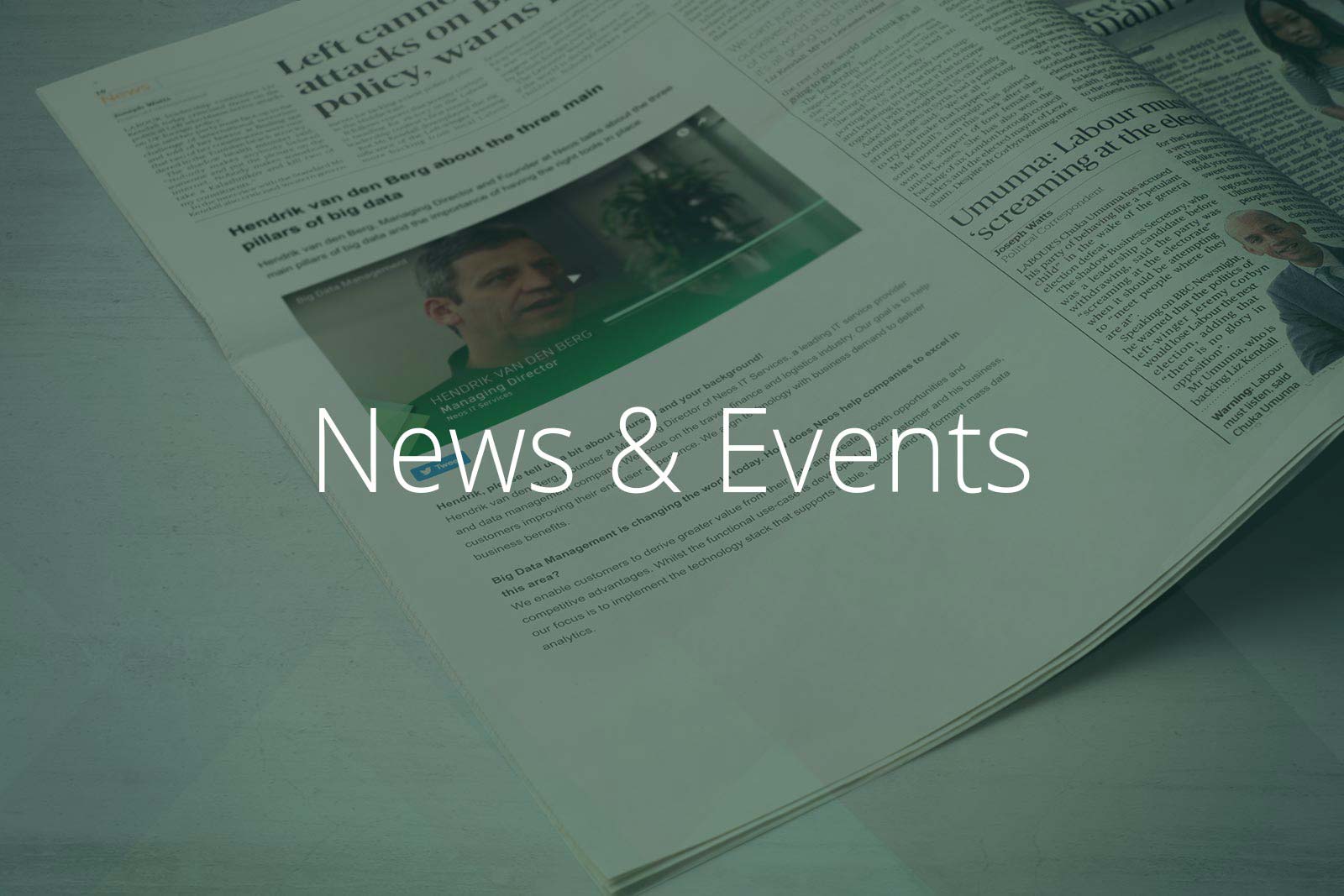 Illustration newspaper article, Neos IT Services, Infographic Digital Transformation
